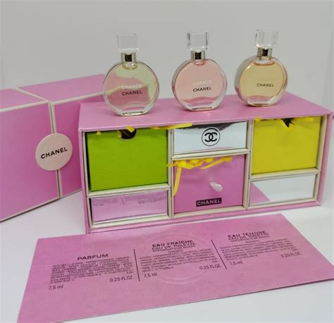 chanel perfume minis|Chanel miniature perfume gift set.